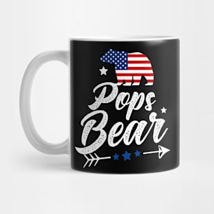 Pops Bear Patriotic Flag Matching 4th Of July Mug